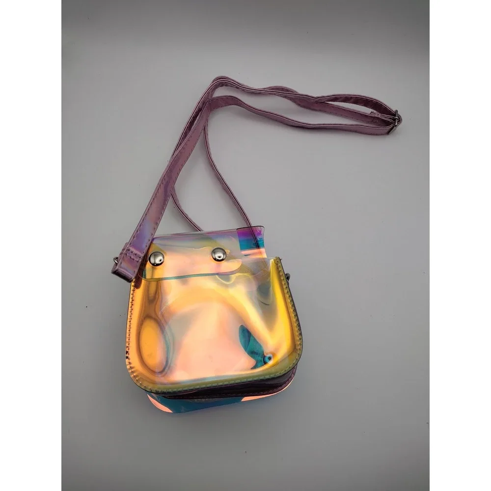 Fujifilm Instax Mini 11 Case Holographic Iridescent Pink Crossbody Camera Bag